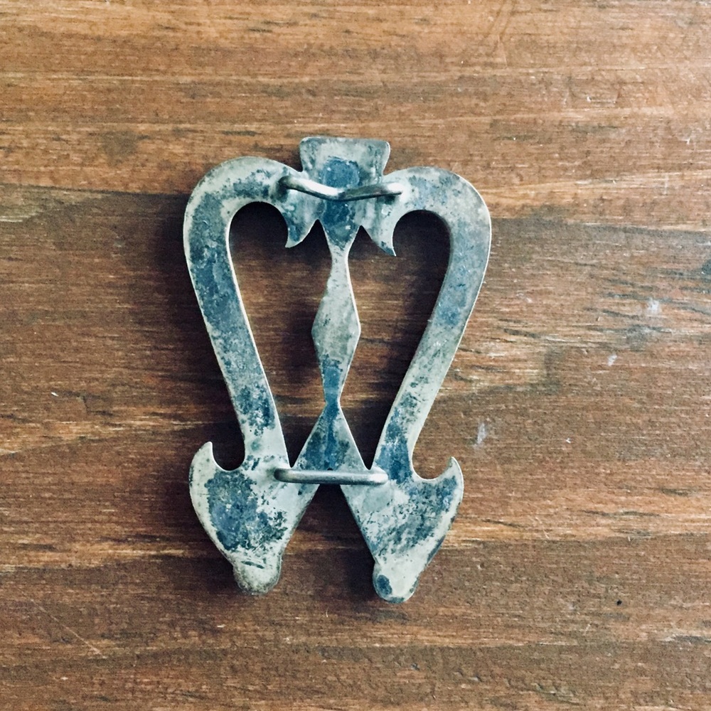 SOLD Vintage Sterling Sand Cast Bolo Tie - Picture 2 of 2